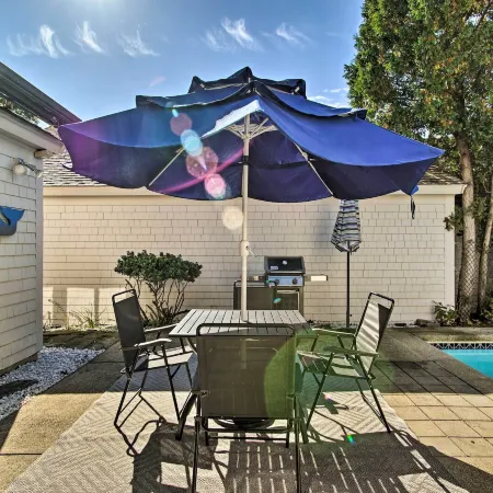 2 Mi to Beach: Retreat w/ Pool & Grill in Mashpee!