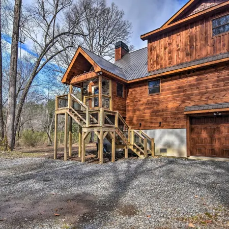 8 Mi to Dtwn Murphy! Cabin w/ Nottely River Views
