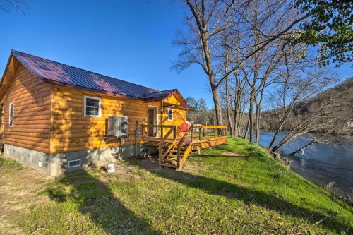 Smoky Mountain Cabin w/ Hot Tub & River Views! - parking