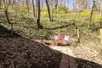 The Lower Berne offers all the conveniences of home in a secluded wooded setting