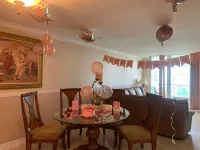 Entire condominium with a pool view, steps from the beach