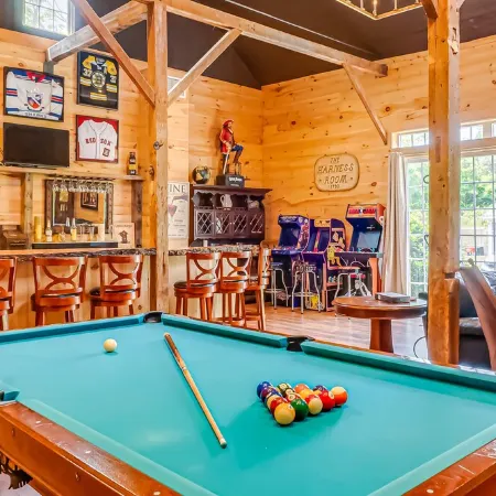 Cape Cod Estate: 2 Homes, Pool, Tennis Court, Game Barn and Bar, Sleeps 20