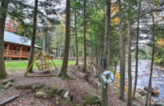 Cozy, Rustic Adirondack Riverfront Log Cabin, Rapids, Independence River
