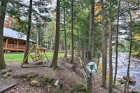 Cozy, Rustic Adirondack Riverfront Log Cabin, Rapids, Near Horse and Atv Trails