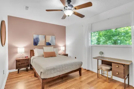 Vintage 4BR Retreat with Game Room & Fire Pit