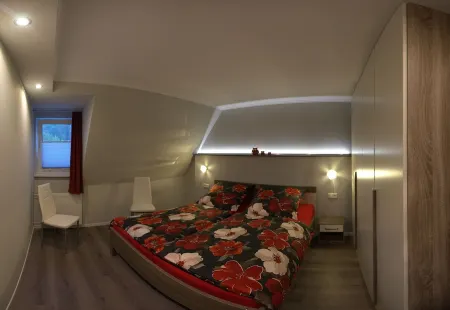 The neat apartment is your central starting point for your activities