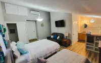 Renovated Suite with 1 queen bed and a Twin. Kitchen & bath for your privacy.