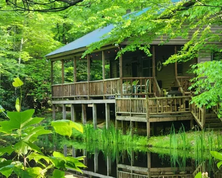 PEACEFUL SECLUDED CABIN IN THE "MOUNTAINS" OF DOE VALLEY! 約翰遜縣酒店