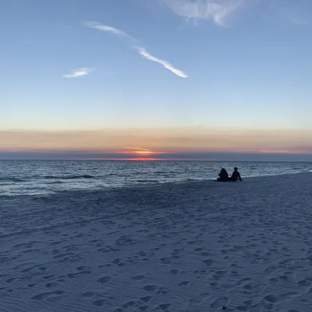 Expansive view of gulf from 2 balconies on private beach - steps from the sand!