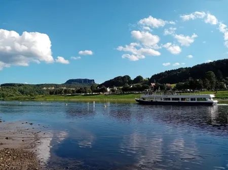 Stylish vacation apartment Zum Dorfladen Rathen in the heart of Saxon Switzerland