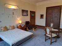 XXL vacation room with bathroom in an Art Nouveau villa for 1-4 people in the city center