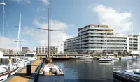 Luxury 4p apartment at marina of Zeebrugge incl.2terrassen+free parking