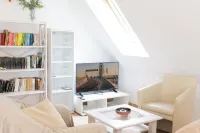 3-room apartment upstairs at the coastal forest, not far from the beach with sauna