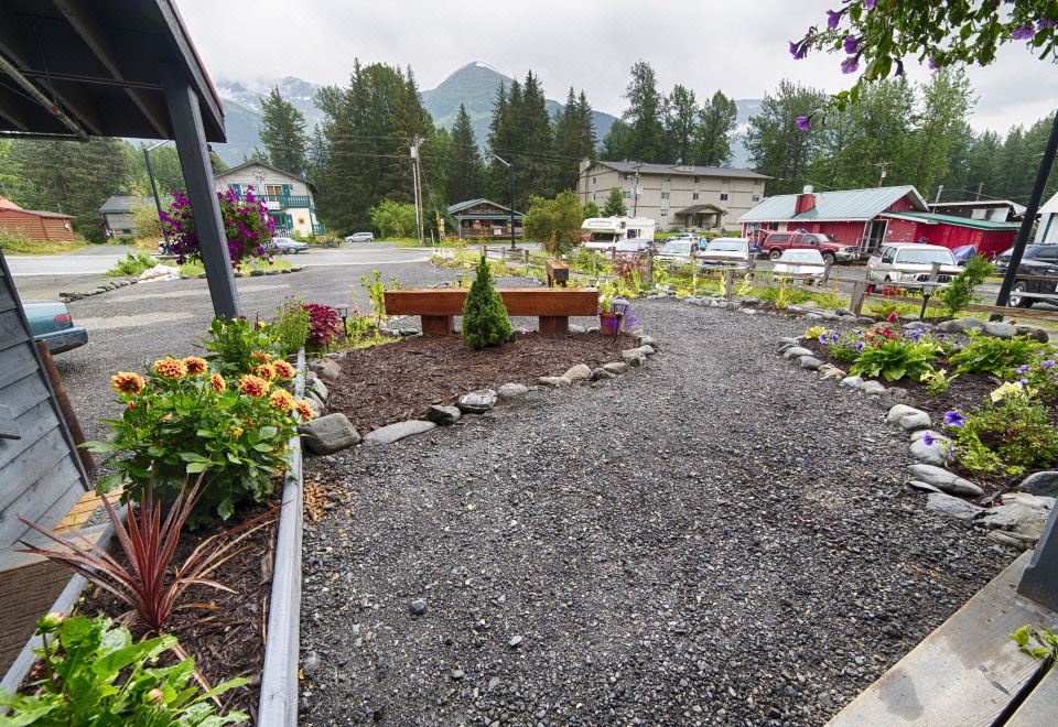 스키 인 앵커리지의 아늑한 내부 또는 정원