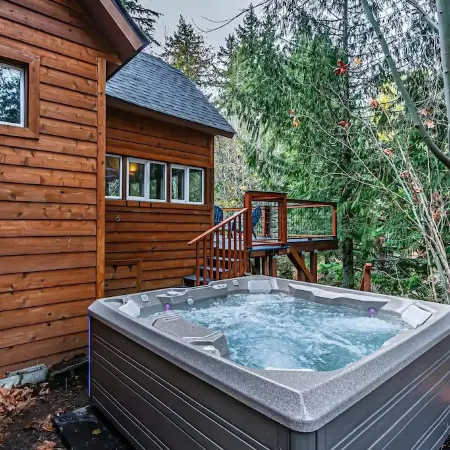 Riverfront Cabin w/Hot Tub : Near Mt. Rainier Sunrise entrance