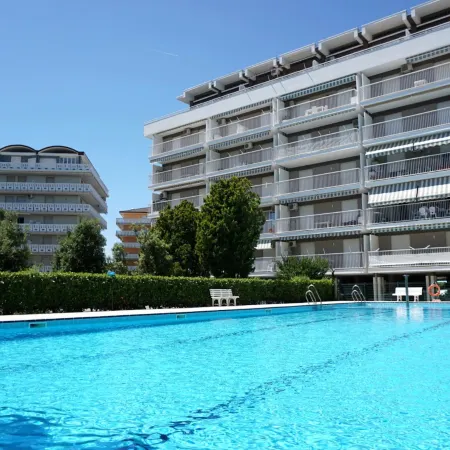 Welcoming Flat with Pool View Balcony