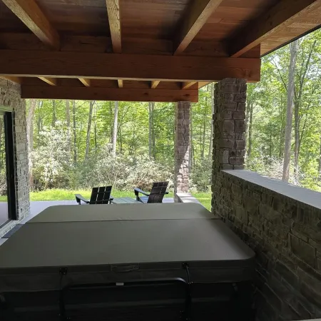 Brand new completed June 2025 with Hot tub and River