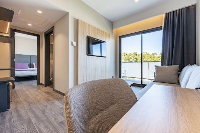 Family Room with City View and Balcony