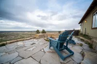 Cozy modern cabin with amazing views, hot tub, firepit, and more!  5 min to town
