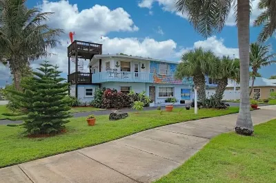 On Hutchinson Island. Large upstairs suite, private pool, beach is minutes away.
