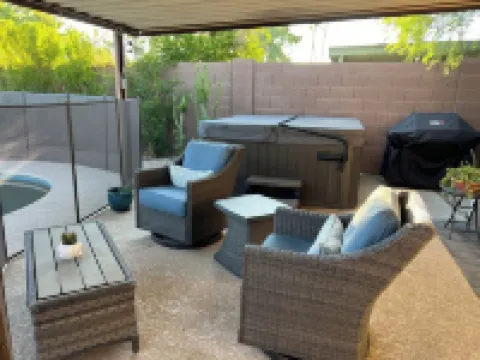 Private retreat with gym, hot tub, pool & playroom