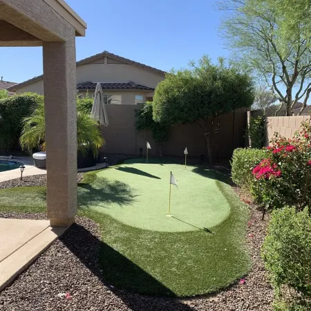 Great family friendly home very private back yard, heated pool & covered patio.