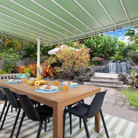 5★Tropical Oasis, Heated Pool, Waterfall, Gazebo, OceanView,❤️of Kona,NEW Remodel