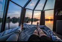 Room in Lodge - Peace & Quiet Hotel Floating Glass Room for 2 Guests Experience Northern Lights