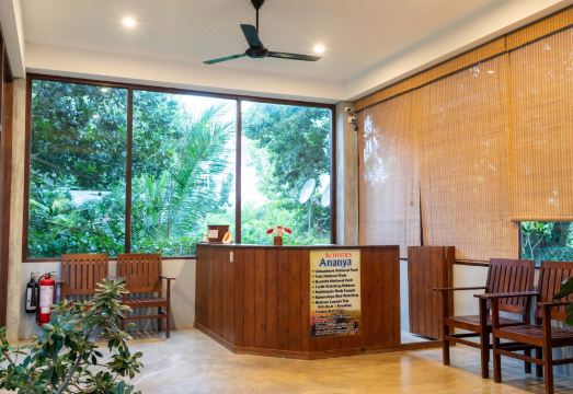 아난야 비치의 탁 트인 수영장 뷰