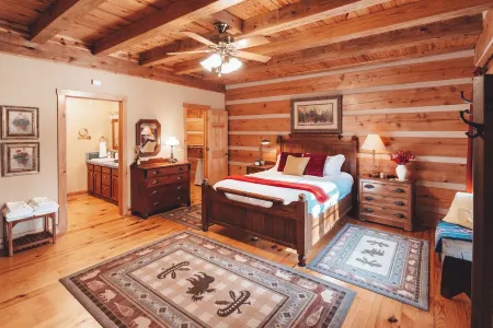 Modern luxury 4 Bedroom cabin with game room, hot tub, sauna and home theater