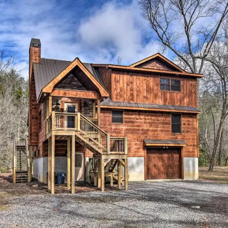 8 Mi to Dtwn Murphy! Cabin w/ Nottely River Views