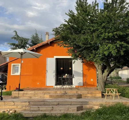 Zen oasis on the lavender fields