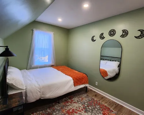 This is a private second-floor suite with its own entrance. Hotels in Bancroft