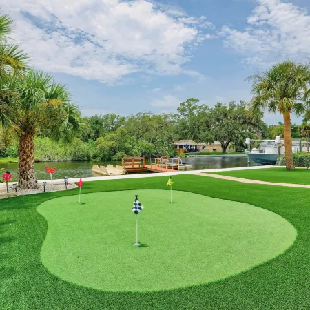 Riverfront Home w/ Putting Green & Boat Dock!