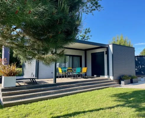 Charming Eco-Lodge with Heated Pool and Jacuzzi All Year Round in Charente-Marit