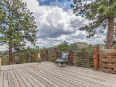 Fawn Haven Cabin Bailey Colorado Huge Deck with View and 1 Acre Fenced Dog Run Hotels in Bailey