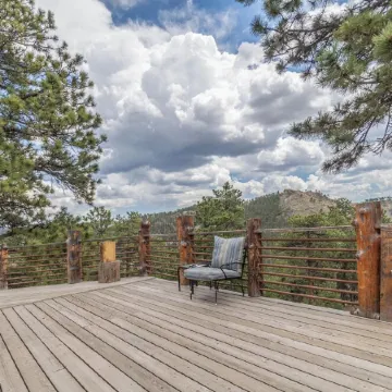 Fawn Haven Cabin Bailey Colorado Huge Deck with View and 1 Acre Fenced Dog Run