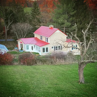 Peaceful country farmhouse.