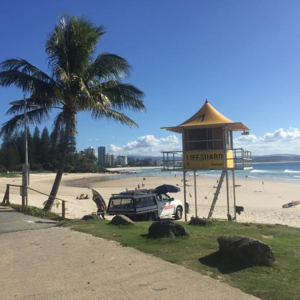 Beachfront near Tweed Heads and Coolangatta on the NSW Queensland border