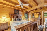 True Log Cabin in the Heart of Poconos with Hot Tub and Movie Theater
