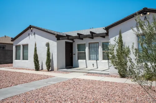 The Yuma White Modern Pool Home