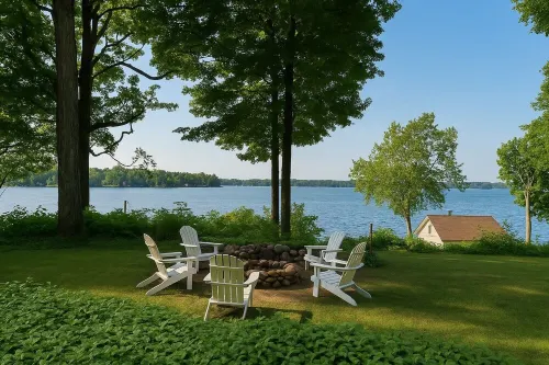 Charming 4-bedroom with views of Paw Paw Lake. Sleeps up to 10.