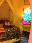 Adobe-style Dome Home with a pool In A Lush garden minutes from the beach.
