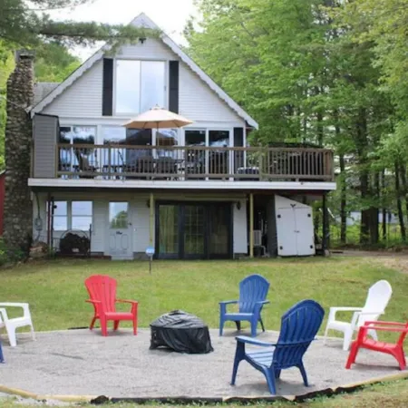 Lake view home with water access