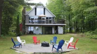 Lake view home with water access