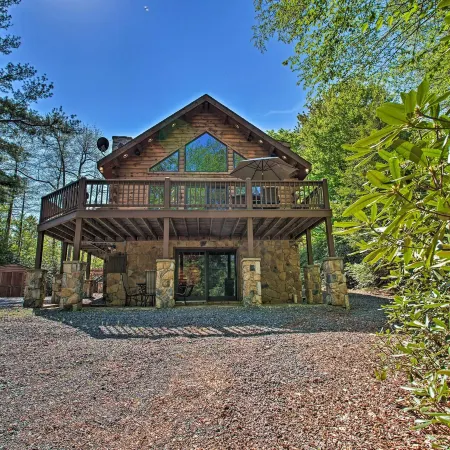 Poconos Family Cabin Fire Pit and Hot Tub!