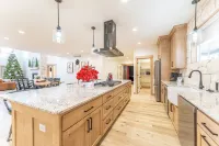 New barndominium with a theater room, AC, large gourmet kitchen with views