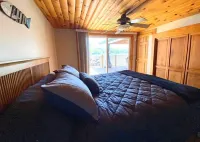 Secluded SW Michigan Lake View Log Cabin w/ Fire Pit & Deck on Long Lake