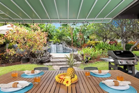 5★Tropical Oasis, Heated Pool, Waterfall, Gazebo, OceanView,❤️of Kona,NEW Remodel