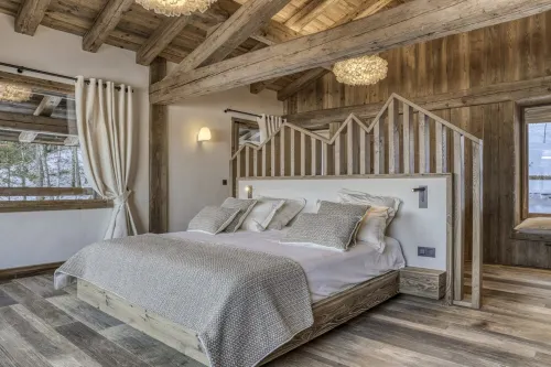 Chalet with panoramic view of Mont Blanc Hotels in Combloux